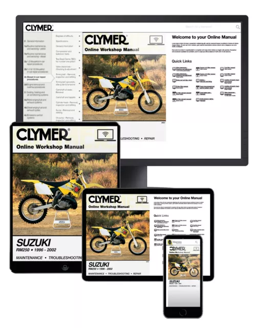 Suzuki RM250 Motorcycle (1996-2002) Online Manual