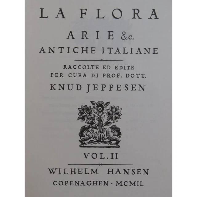 La Flora Vol 2 Aria & Antiche Italiane Chant Piano