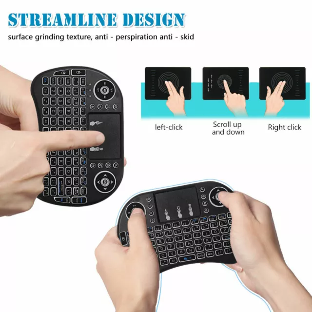 Mini Wireless Remote Keyboard for Smart TV Android Box i8 2.4GHz with Touchpad 3