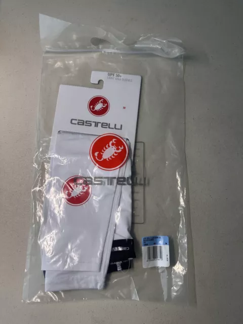 Castelli UPF 50+ ARM SLEEVES Light UV Protection Arm Warmers : WHITE