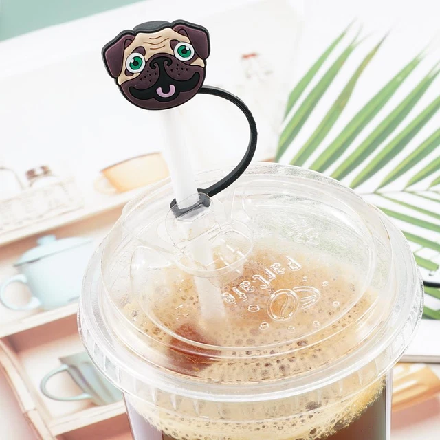 Cartoon Shape Straw Tips Cover Decorative Cute Fashion Straw Drinking P9O8