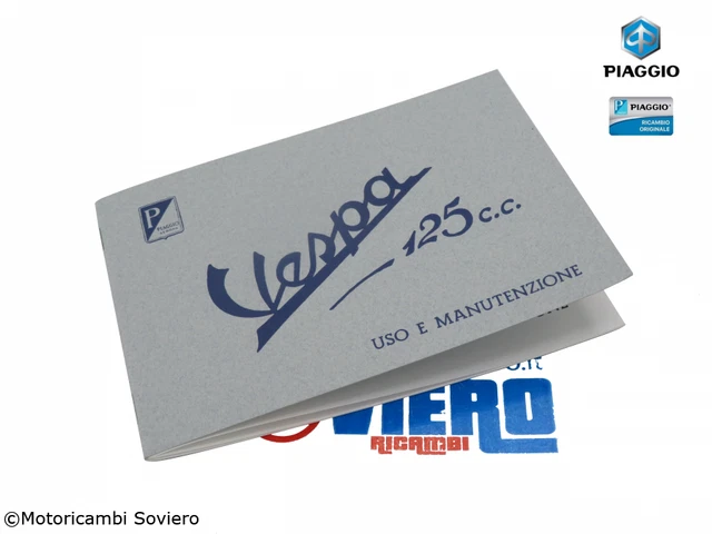 \ Libretto uso e manutenzione Originale Piaggio Vespa 125 1951 1952  //