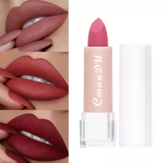 Silky Texture Matte Lipstick Long Lasting Cosmetic Lipstick  Women