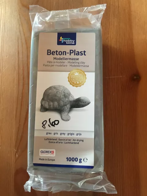 Modellierton Modelliermasse Beton-Plast grau Betonoptik 1000g