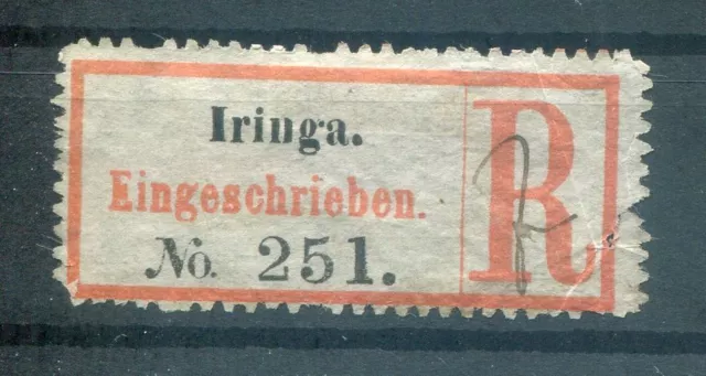 Doa Einschreibzettel R-Zettel Iringa (Aa3276