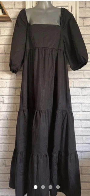 Zara black hot sale tiered dress