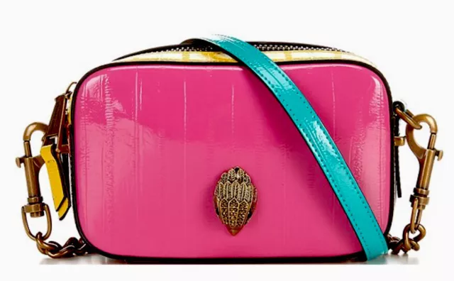 KURT GEIGER LONDON Shoreditch Colorblock Patent Leather Camera Bag