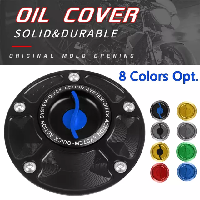 CNC Keyless Fuel Gas Cap Tank Cover For Yamaha XJR1200 1995-2001 XJR1300 1998-17