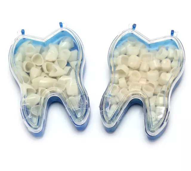 60 Pcs Dental Resin Realistic Porcelain Temporary Teeth Crown Anterior Posterior