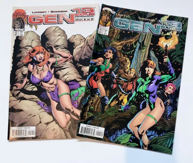 GEN 13 BOOTLEG #11-12 Castle of Dr MONSTRO Story Arc Set  Image Comics 1997 Lot