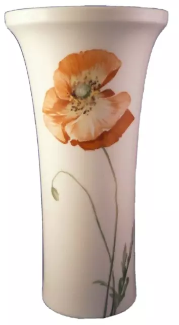 Superbe 20thC KPM Berlin Porcelaine Orange Pavot Élégant Vase Porzellan Allemand