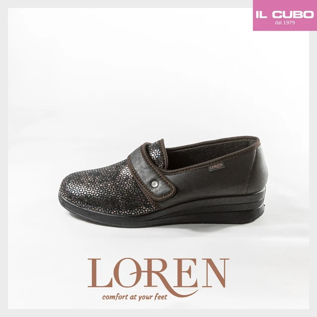 SCARPA DONNA TESSUTO Elasticizzato Colore Nero Marca Loren Con