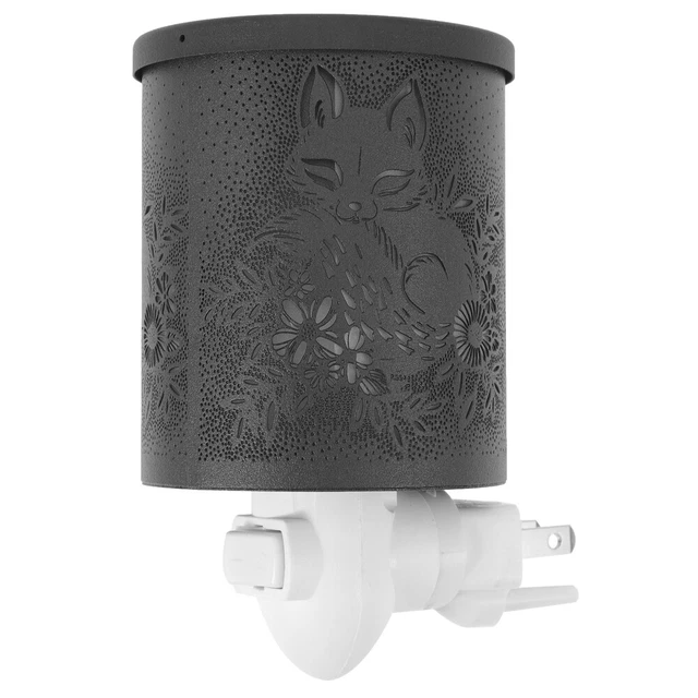 Lámpara calentadora de velas cera de metal calentador de luz mesa decorativa zorro vela calentador