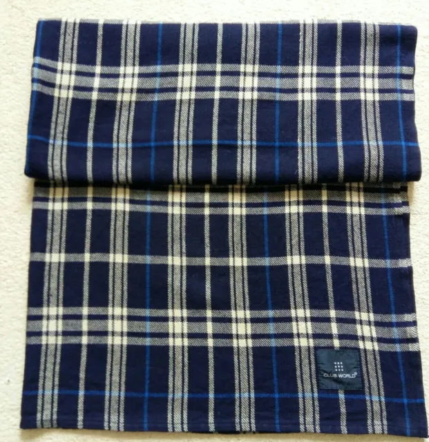 ●●●British Airways Blue Tartan Club World Blanket 184cm x 124cm●●●