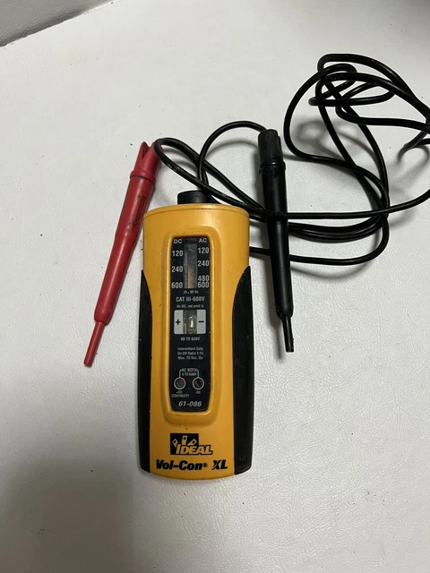 IDEAL VOL-CON XL Voltage/Continuity Tester 61-086 600V Tested