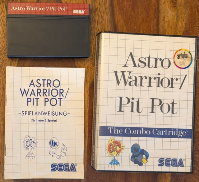 Trader Games - ASTRO WARRIOR / PIT POT SEGA MASTER SYSTEM (MS) PAL-EURO (COMPLETE - GOOD CONDITION) on Master system
