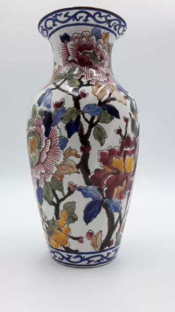 Vase Potiche Cannelee Faience De Gien Decor Pivoine Collection Prestige (2)