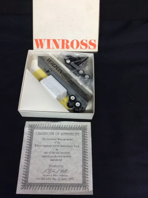 Wilton Armetale '92 Flatbed Winross Truck  NOS 100th Anniversary Truck