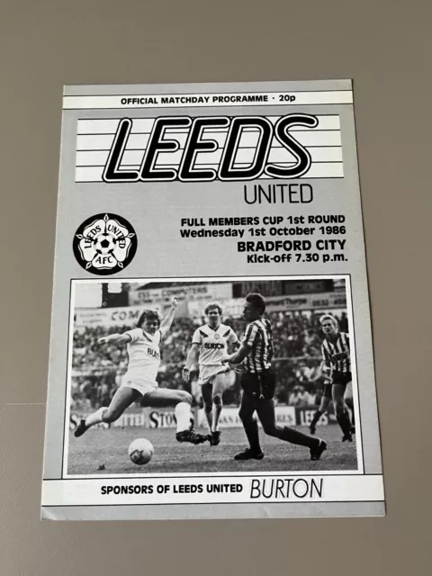 1986-87 Leeds United vs Bradford City - Full Members Cup
