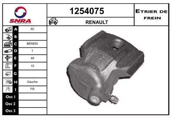 1254075 Etrier De Frein - Renault / Av