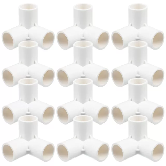 8 Pcs White Pvc Tee Elbow Fittings Water Fridge Line Adapter