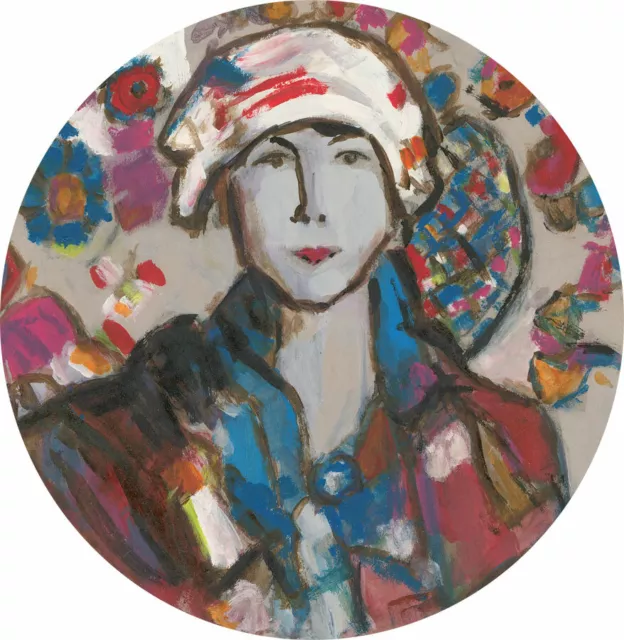 20th Century Acrylic - Lady in Hat