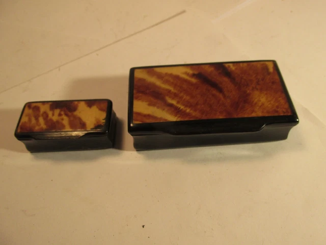 Shell Snuff Box England 2 X SHELL topped snuff boxes c1900 £12.50 - PicClick UK
