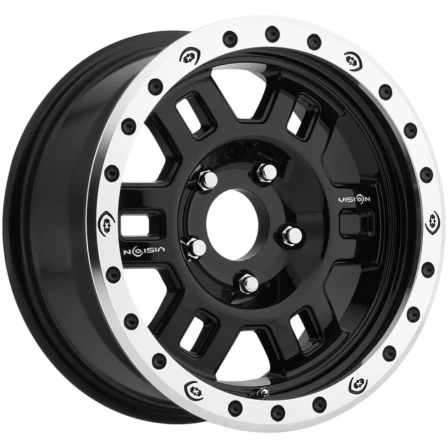 Vision 398COMP Manx Competition 16x7 5x4.5" +0mm Gloss Black Wheel Rim 16" Inch