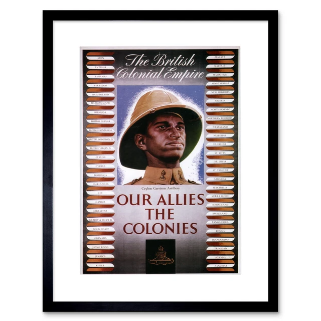 War Ad British Colonial Empire Allies Ceylon Artillery Framed Print 12x16 Inch