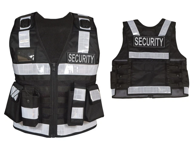 3104 Gelb Security Sicherheitsweste M. 2 Patches Einsatzweste Presse