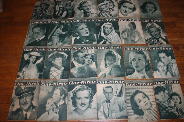 Lot de 24 revues  CINÉ MIROIR  de 1937  du N° 613 au 644