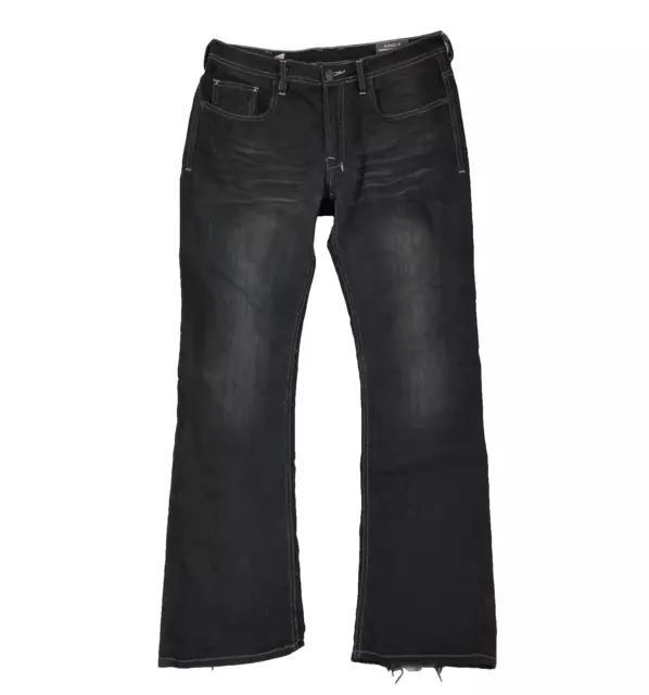 Buffalo David Bitton jeans men's 34x32 King-X slim bootcut black stretch denim