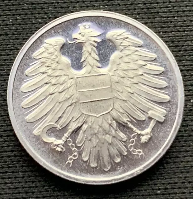 1970 Austria 2 Groschen Coin PROOF  ( Mintage 260K )  Rare World Coin     #N85 2