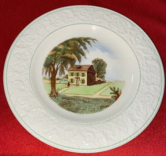 Vintage 12 ROYAL WINTON of Grimwades Ltd LANDMARK Dinner Plates. PHILA PA Sites.