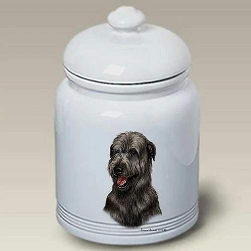 Black Irish Wolfhound Ceramic Treat Jar TB 34164