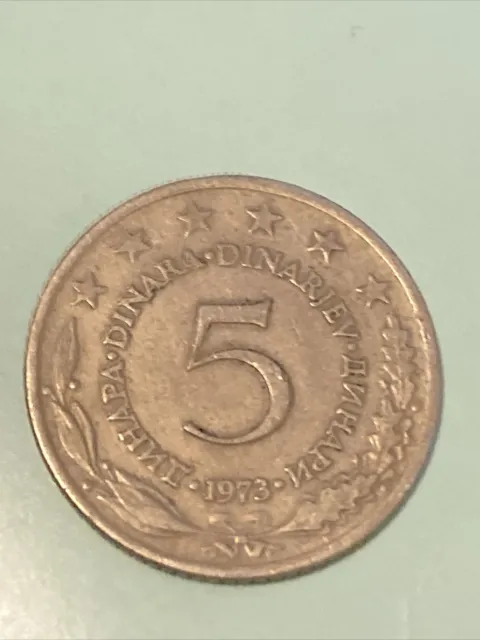Yugoslavia, 5 Dinar, 1973, Coin