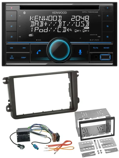 Kenwood CD 2DIN DAB USB MP3 Bluetooth Autoradio für VW Caddy Golf 5 6 Jetta ab 2