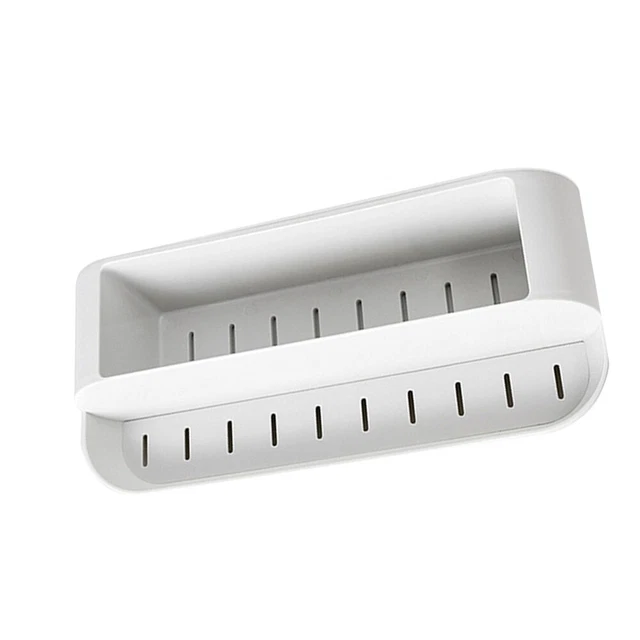 Soporte de pared ponche sin goteo plástico esponja estante de especias cuchara S