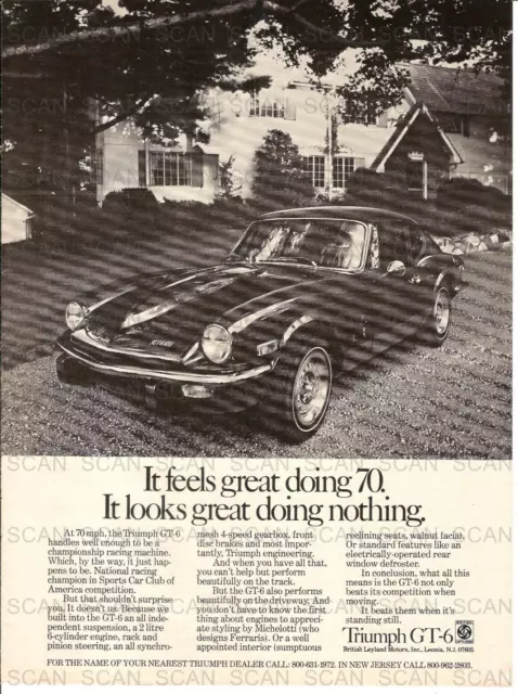 1972 Triumph GT-6 Vintage Magazine Ad  British Leyland