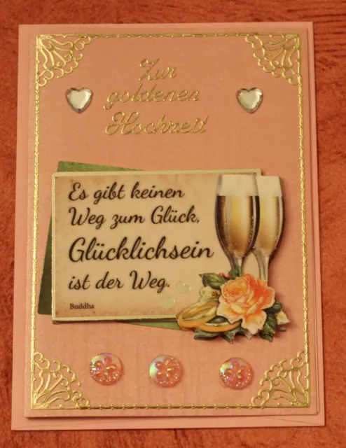 3D Karte - Zur Goldenen Hochzeit