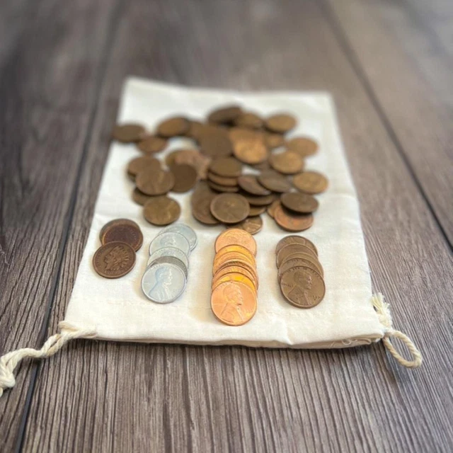 U.S. Vintage Penny Mixed Lot | 1909 | Indian Head | 1943 Steel | Wheat Penny