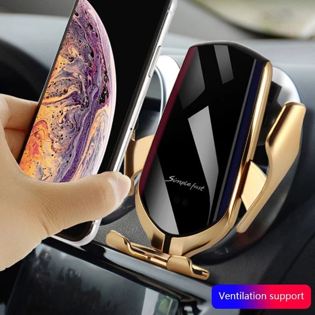 Qi Wireless Charger Auto KFZ Handyhalterung Induktions mit ladefunktion Clamping