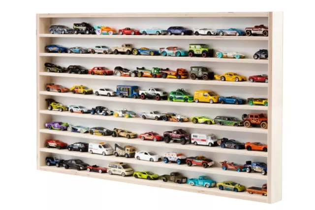 Plastic Display For Hot Wheels +LID Diecast Car Matchbox 1/64 Unit Shelf  Storage