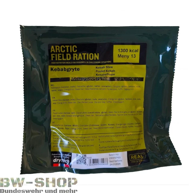 Ration MRE De L'armée Américaine - Repas Prêt à Manger, Southwest Beef And Black Beans, ~1250 Calories