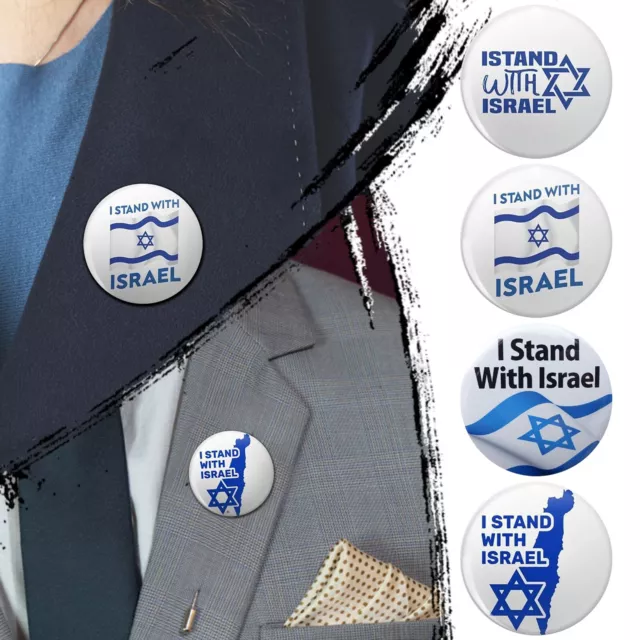 I Stand With Israel Flag National Lapel Pin Support Patriotic Badge Israeli Pin