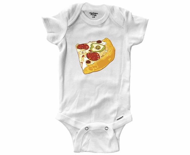 Piece Pizza Slice Baby Boy Girl Newborn Infant One-Piece Bodysuit Romper Gift