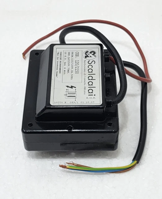 SCALDALAI COD.120/2150 PRIM. 115 / 120VAC 2A 50Hz Sek. 1x2150V 70mA ...
