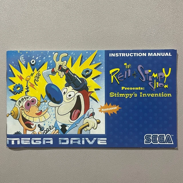 🕹️ The Ren & Stimpy Show (SEGA Megadrive PAL Manual only) ** No Game or Box **