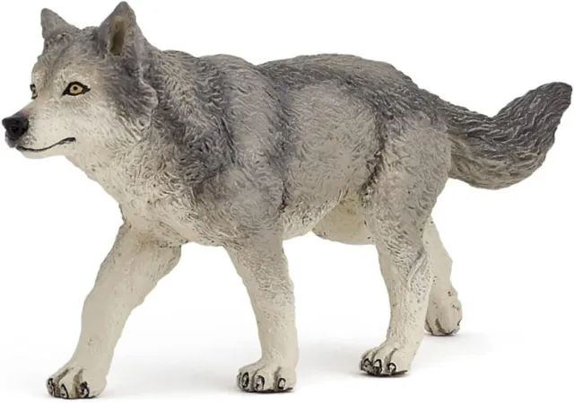 Papo Wild Animal Kingdom Figure, Grey Wolf