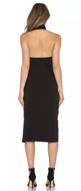 Revolve Twin Sister London Black Racer Bodycon Dress With Split BNWT 3